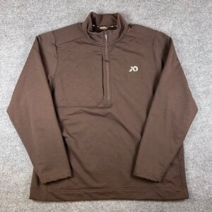First Lite Rugged Wool 1/4 Zip Sweater Mens 3XL Brown Pullover Merino Hunting